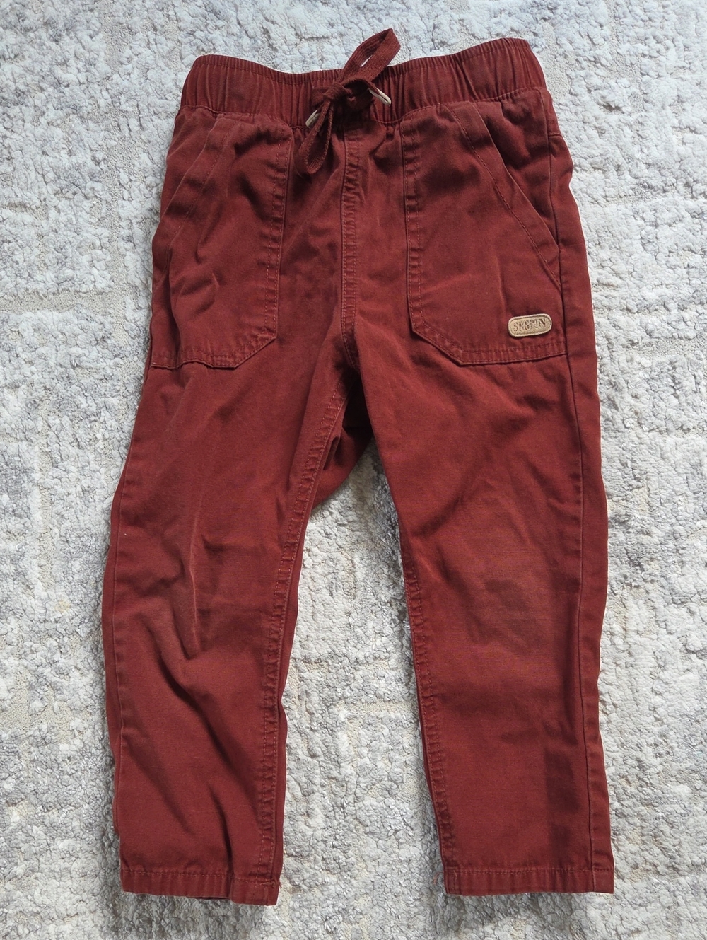 Souris Mini Elastic-Waist Joggers in Rust Size 4